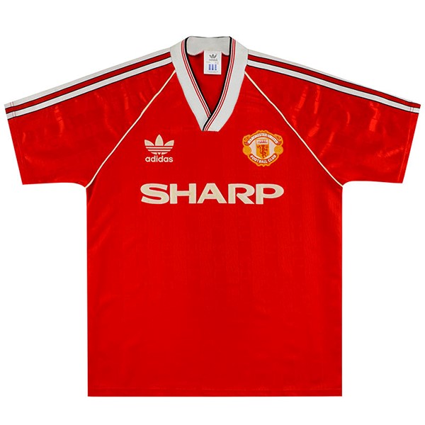 Thailande Maillot Football Manchester United Domicile Retro 1988 1990 Rouge